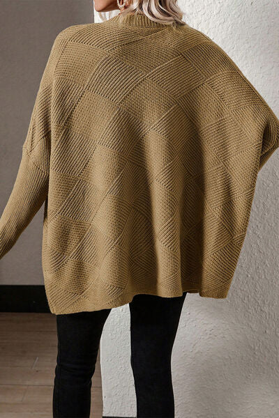 V-Neck Batwing Sleeve Pullover Sweater